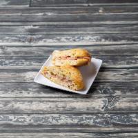 Rosemary Ham and Brie Sandwich · Italian rosemary ham, brie cheese, mayo and Dijon mustard, served on focaccia bread.