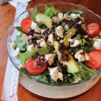 Large House Salad · Served with tomatoes, avocado, and goat cheese. Arugola, red leaf and Boston lettuce with ho...
