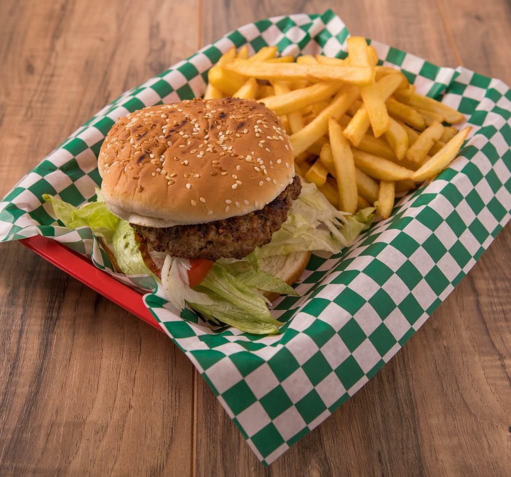 Classic Burger · Hamburguesa clasica.