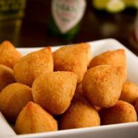 Coxinha Chicken Croquettes with Cream Cheese · Coxinha with cream cheese is a popular food in Brazil consisting of chopped or shredded chic...