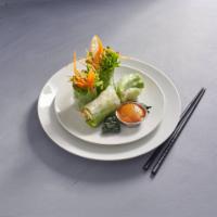 D7. Two Piece Salad Roll · Fresh vegetables with rice noodles and tofu wrapped with soft rice paper. Served with peanut...