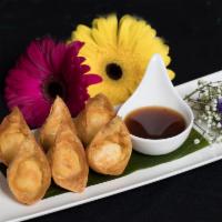  Crab Rangoon (A4) · Served with spicy mayo cream cheese, crab meat, imitation crab sticks, celery, onions wrappe...