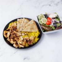 Chicken Shawarma Platter · Thinly sliced roasted meat.