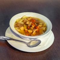 Chicken Noodle Soup  · Soup that is made with chicken, broth, noodles, and vegetables.