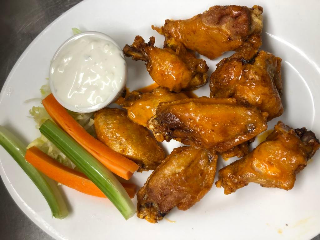 Our Original Famous Wings · Jumbo wings served with bleu cheese, celery and carrots. Your choice of wings sauce.