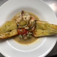Shrimp Campagna · Jumbo shrimp, sauteed with hot cherry peppers, cannellini beans in a lemon white wine sauce ...
