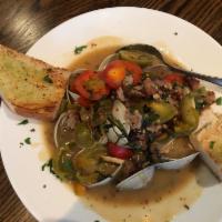Steamers · Little neck clams sauteed in garlic and white wine served with garlic bread. Make it hot - w...