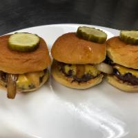 Lil Big Mac's Slider · American cheese, sauteed onions, pickle chips with a Russian dressing.