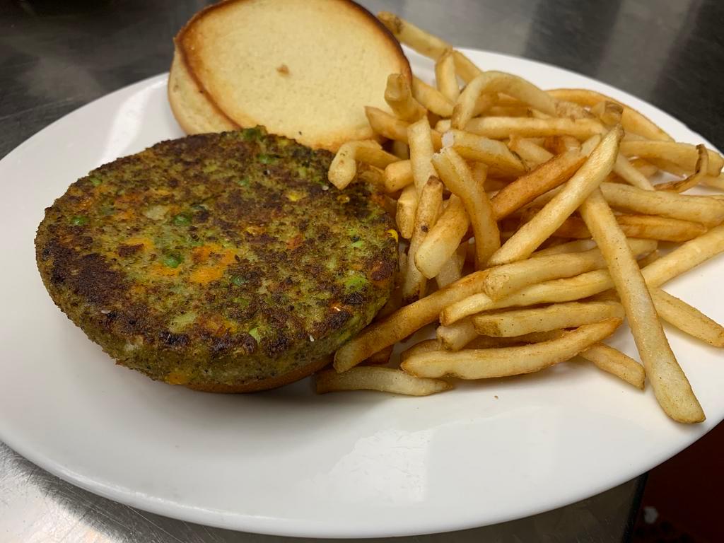 Veggie Burger · Add cheese for an additional charge.
