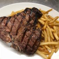 20 oz. Cowboy Steak · A juicy flavorful ribeye steak on the bone.
