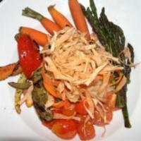 Vegetariano Dinner · Seasoned vegetables with your choice of pasta of steamed white rice or roasted potatoes.