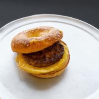 Sausage, Egg And Cheese · Grilled egg, sausage, choice of cheese ＆ bagel