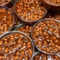 Baked Beans · Cooked in a sweet and savory sauce.