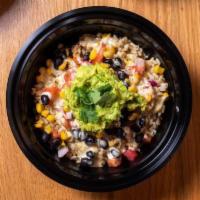 Avocado Power Bowl · Steamed Brown Rice, Fiesta Salsa, Fresh Guacamole, Fresh Cilantro, Creamy Avocado Sauce