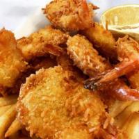 Coconut Shrimp Entree · Plater comes with 10 ct jumbo Shrimp & choice of side.
Big Easy comes with 16 ct jumbo Shrim...