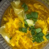 27. Wonton Egg Drop Soup · Soup that is made from beaten eggs and broth.