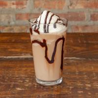 Mocha Frappe · Mocha frappe blended with a shot of espresso, finished with whipped cream.