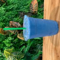 Blue Lagun Smoothie · Banana, pineapple, coconut milk, blue spirulina.