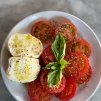 Buffalo Mozzarella & Tomato Salad · Cherry Tomatoes / Sea Salt / Extra Virgin Olive Oil / Basil / Buffalo Mozzarella