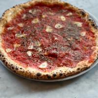 Marinara Pizza · Tomato sauce, oregano, garlic and sea salt.