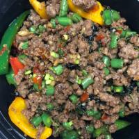 Basil Minced Beef กะเพราเนื้อสับ · (Now we use regular basil instead of Thai holy basil)
Stir-fried minced beef with spicy basi...