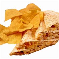 Chicken or Beef Quesadilla (Shrimp available) · On a flour tortilla, served with lettuce and tomato. Salsa, pico & sour cream available upon...