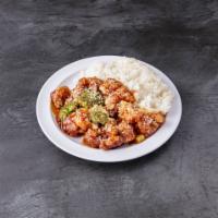 S2. Sesame Chicken · Chunks boneless sauteed with special brown sauce and fresh sesame seeds topping.