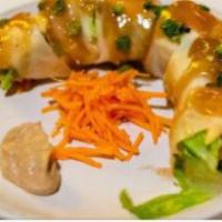 Fresh Thai Summer Roll · With shrimp in a tamarind sauce.