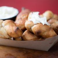 Sweet Mexican Cinnamon Knots · Served with Vanilla bean Dip