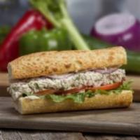 Tuna Salad Sandwich · Our freshly prepared Tuna Salad contains: Albacore tuna, celery, relish and spices and serve...