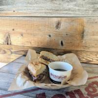 The French Dip · Served HOT (toasted) on freshly baked sourdough bread with thinly sliced Roast Beef , House ...
