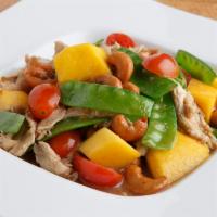 Vietnamese Chicken · Served with snow peas, tomatoes, mango and cashew nuts.