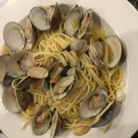 Linguine with Clam Sauce, Fresh Clams  - Large Order · Red or white. Minced baby clams sauteed with garlic and oil.