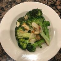 Sauteed Broccoli · With garlic and oil.