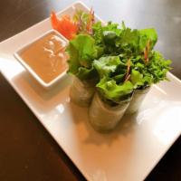 Fresh Roll   · Rice sheet wrapped with lettuce, carrot, basil, cilantro and vermicelli rice served with pea...