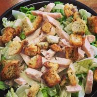 Caesar Salad · Romaine lettuce, parmesan cheese & house made croutons with Caesar dressing. [VEG]