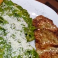 Tallarines Verdes  · Peruvian style pesto spaghetti served with grilled chicken breath