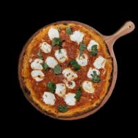 Margherita Pizzetta · Fresh mozzarella, pomodoro, Parmesan, fresh basil and olive oil.