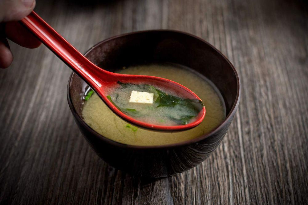 Miso Soup · Tofu, Seaweed, Scallion. with miso base. 