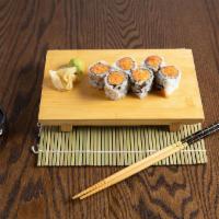 Spicy Yellowtail Roll · Spicy Yellow tail, seaweed wrapped rice outside. Have crunch.