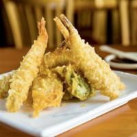 Shrimp And Veggie Tempura Entree · Butter-fried Shrimp and veggies. with tempura sauce on the side