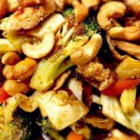 No.33 Cashew Nut · Stir-fried meat with cashew nut, carrot, bell pepper mushroom, baby corn, water chestnut and...