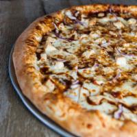 Brooklyn BBQ Bird Pizza · Fresh roasted chicken, BBQ sauce and red onions.