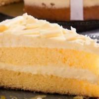 Lemoncello Mascarpone Layer Cake · LOVE! lemon sponge cake, lemon mascarpone filling, 
topped with a lemon mascarpone icing
