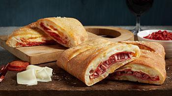 Veggie Stromboli & Calzone · Mushrooms, red onions, green peppers, black olives & tomatoes with cheese. Pick Stromboli (s...