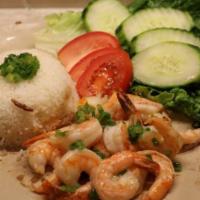 R6 Grilled Shrimp Rice Plate · 