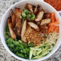 V3 Grilled Chicken Vermicelli · Served with fried egg.