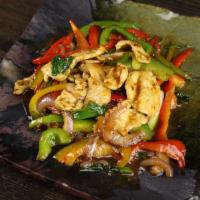 7. Phad Ru Om Mitt · House special stir-fried mixed vegetables with tofu, bean sprouts, garlic, bell peppers, oni...