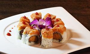 9. Double Spicy Roll · Spicy salmon inside and spicy crunchy tuna on the top.