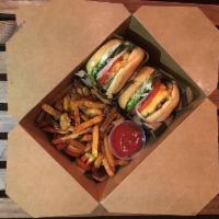 Grumpy Meal · Two junior Pop's Burgers and an order of House Cut Fries. Modifications can not be applied t...